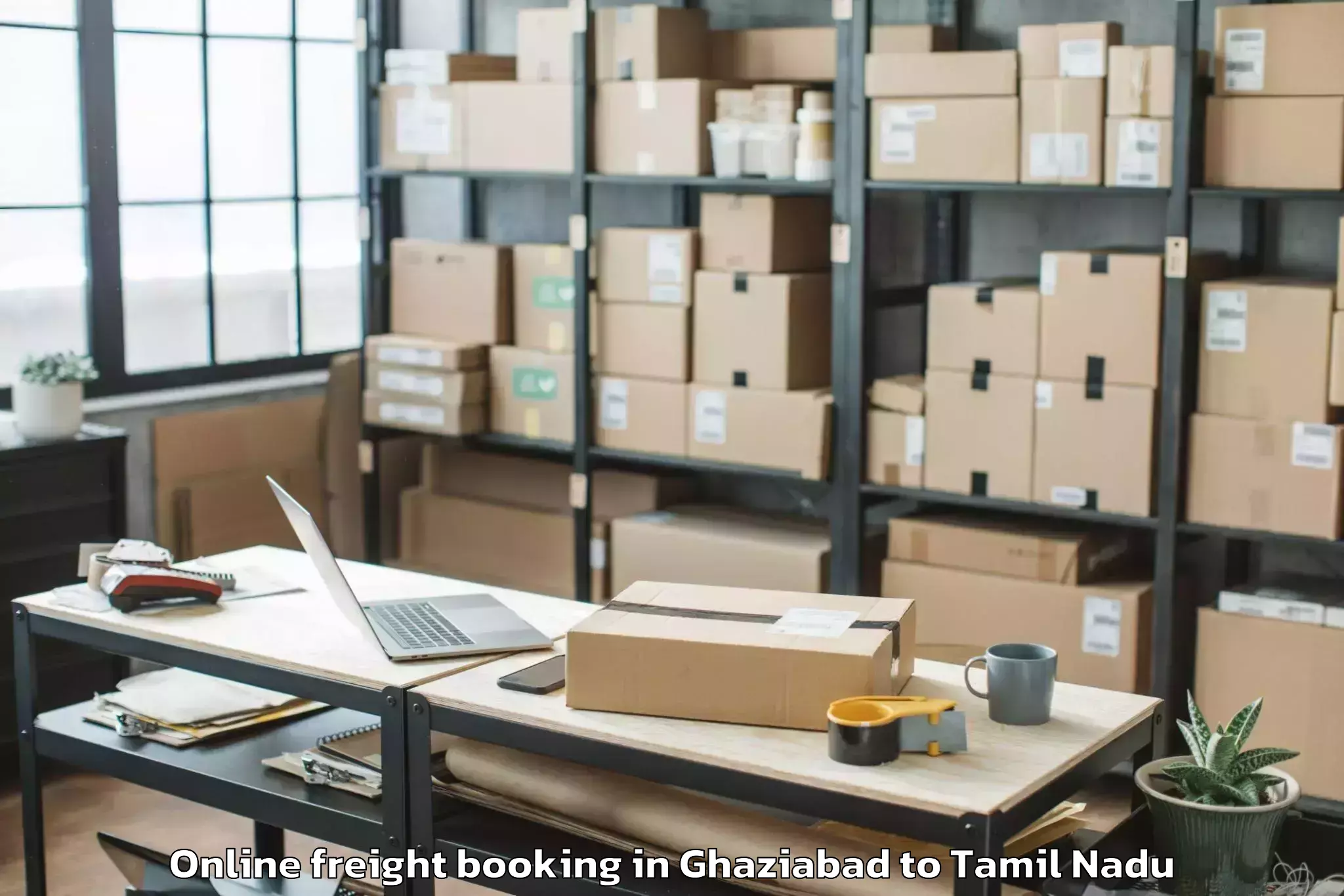 Top Ghaziabad to Vadamadurai Online Freight Booking Available